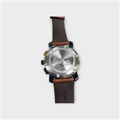 Movado Bold Chronograph Black Dial with Cognac Leather Strap Watch